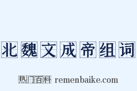 北魏文成帝组词是什么意思的图片